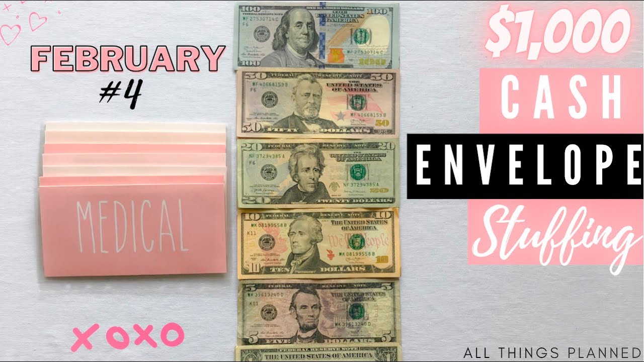 $1,000 CASH STUFFING | 2022 Cash Envelope Stuffing | CASH STUFFING ENVELOPES | All Things Planned