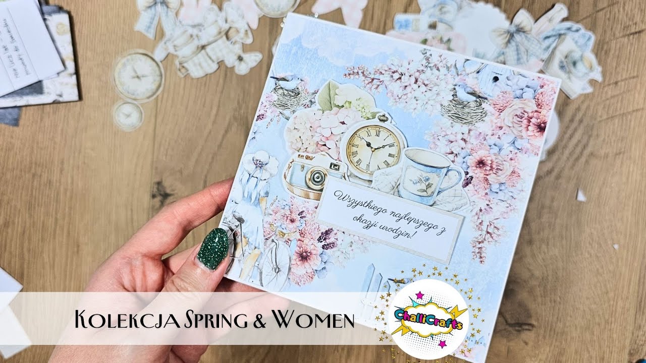 Szybka inspiracja na kartkę urodzinową | Scrapbooking | @mintaypapers  Cottage Heart |