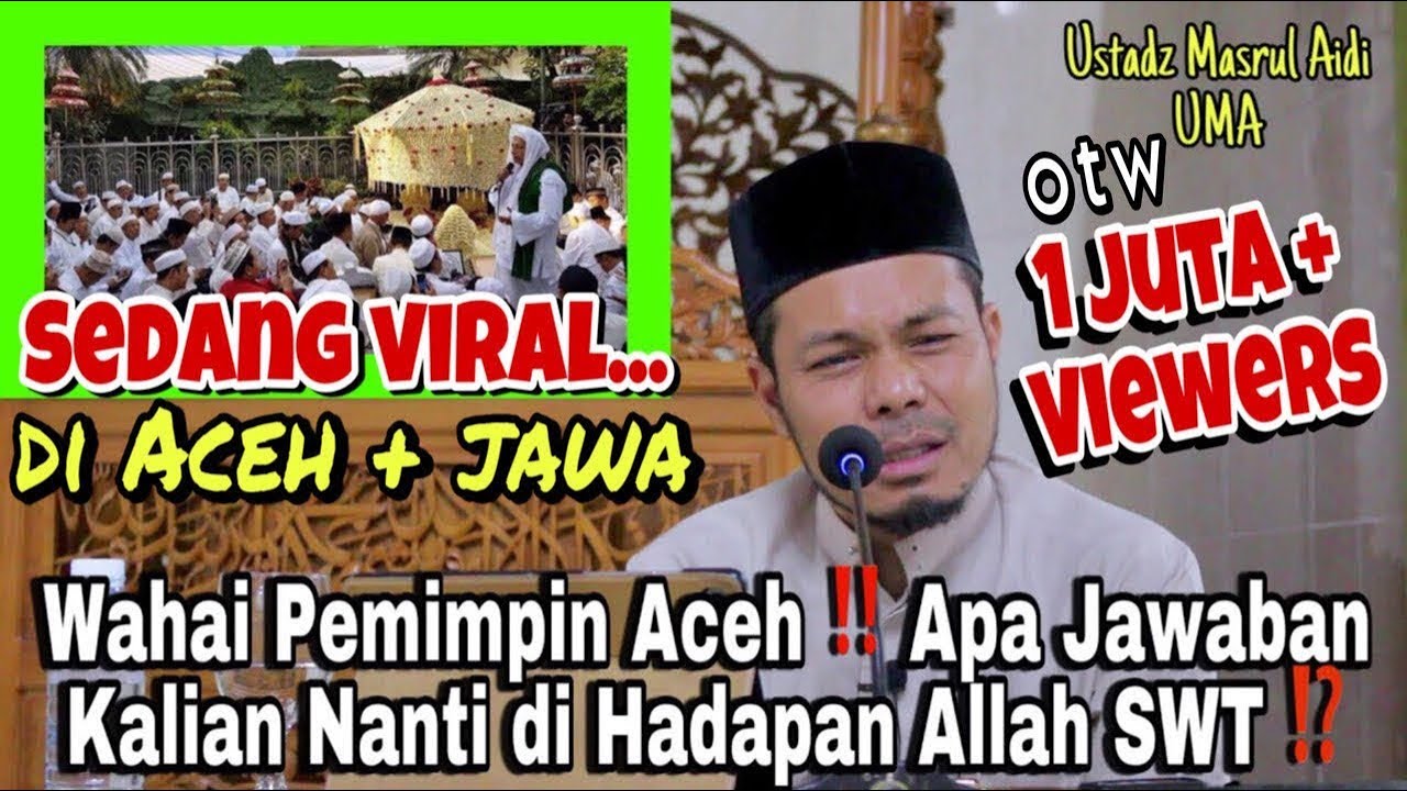 #malu ACEH BELAJARLAH DARI JAWA TENTANG INI ‼️ Ust Masrul Aidi [UMA]
