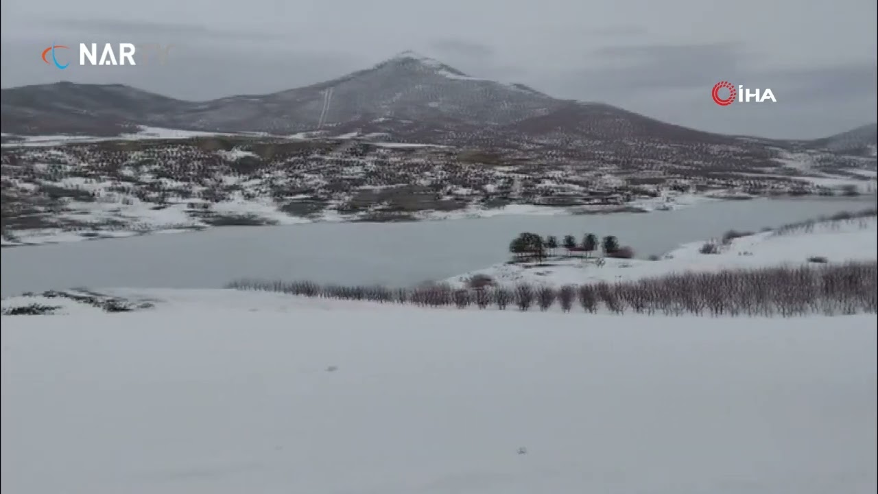 Kahramanmaraş'ta baraj ve göletler buz tuttu