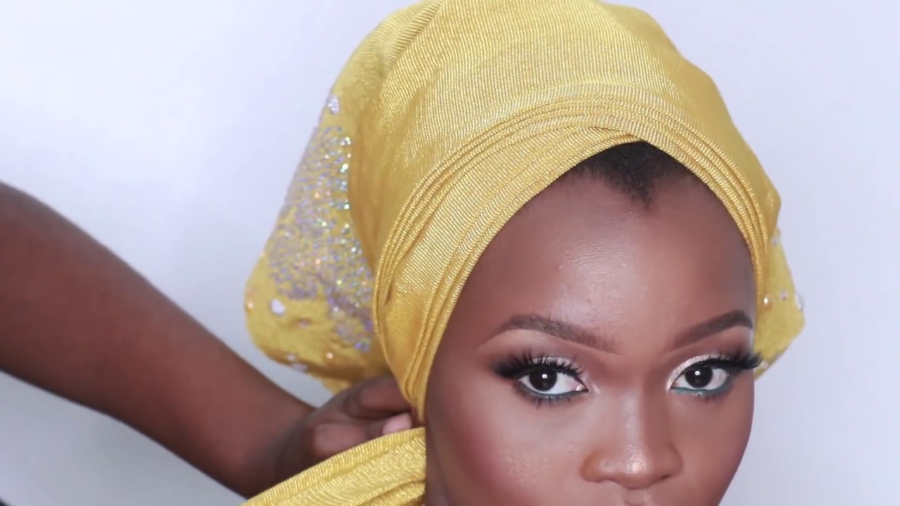 HOW TO TIE THE V SHAPED GELE TUTORIAL
