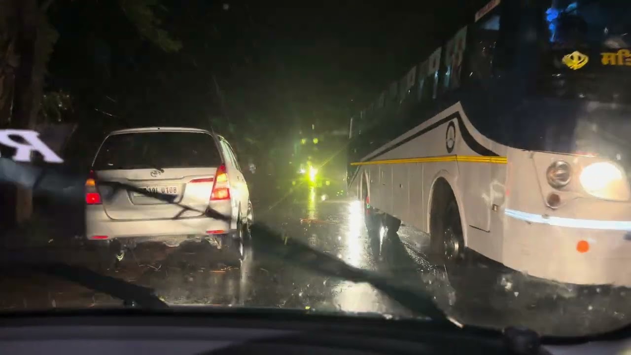 Strom heavy rain 🌧️Thunder and lightning ⚡️ Accident