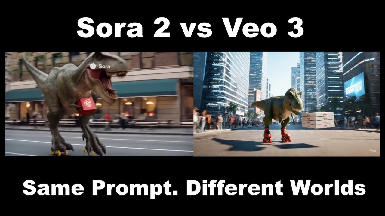 Veo 3 против Sora 2 &mdash; 10 экспресс-тестов (аудио, физика, языки и многое другое)