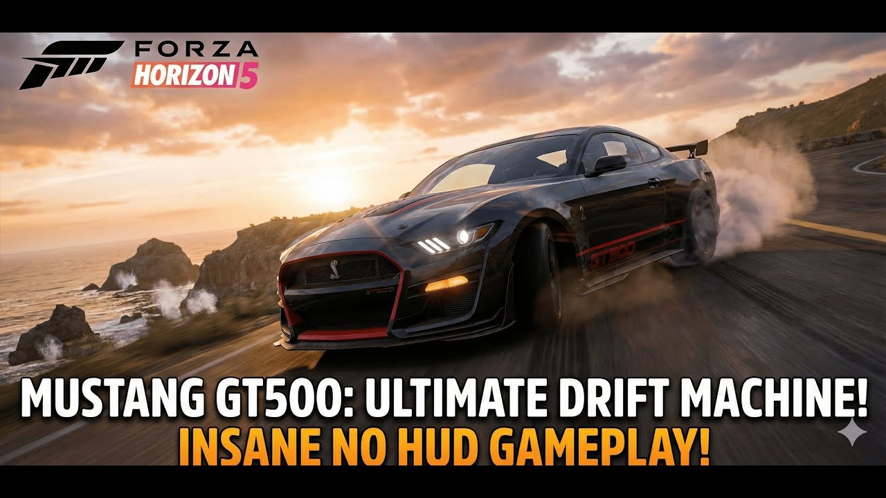 This Mustang Sounds ILLEGAL 🔥 Shelby GT500 FH5 – No HUD, Pure Engine Roar & Drift
