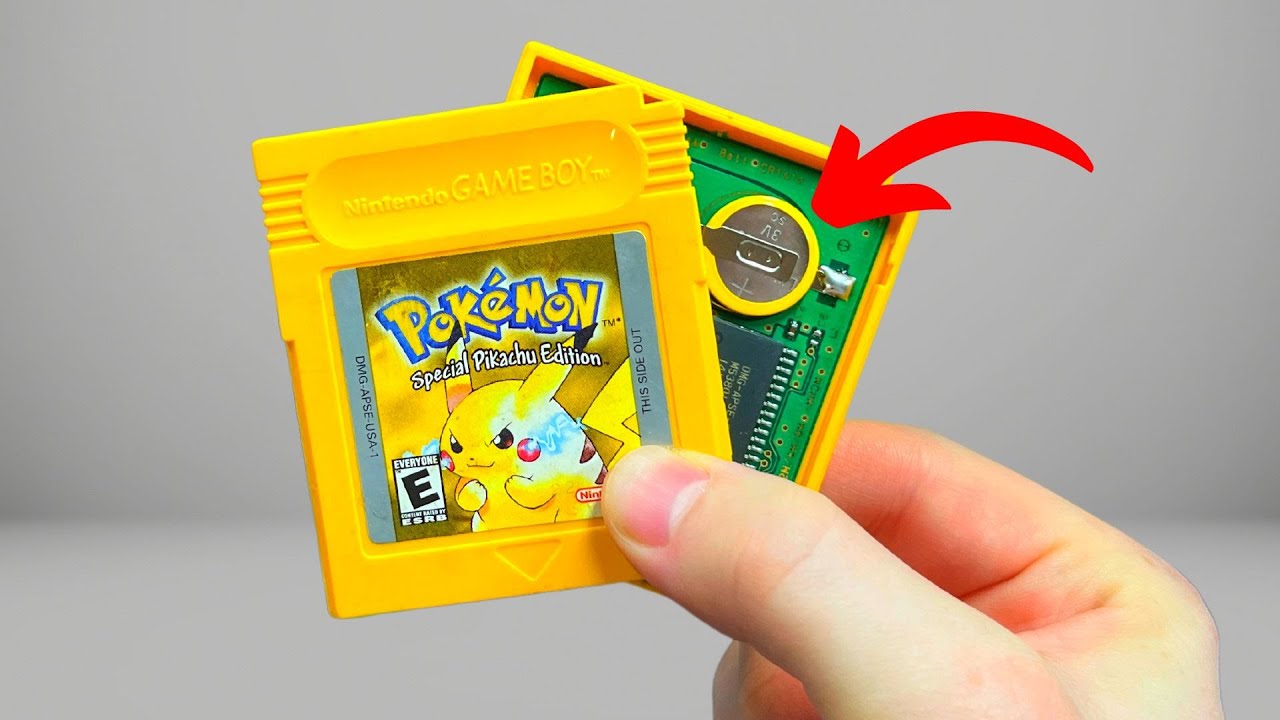 Замена батареи сохранения Pokemon Yellow