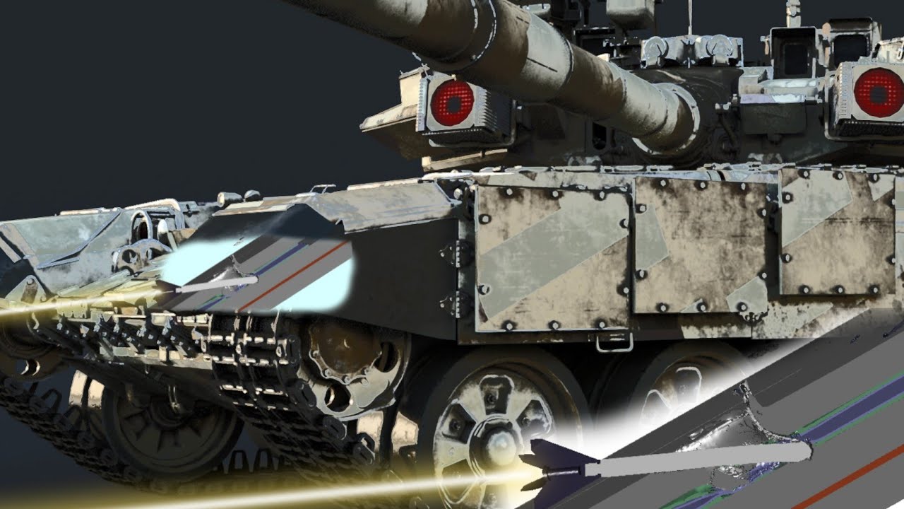 Leopard 2A4 vs T-90 | K-5 destroyed | 120mm DM33 | Armor Penetration Simulation