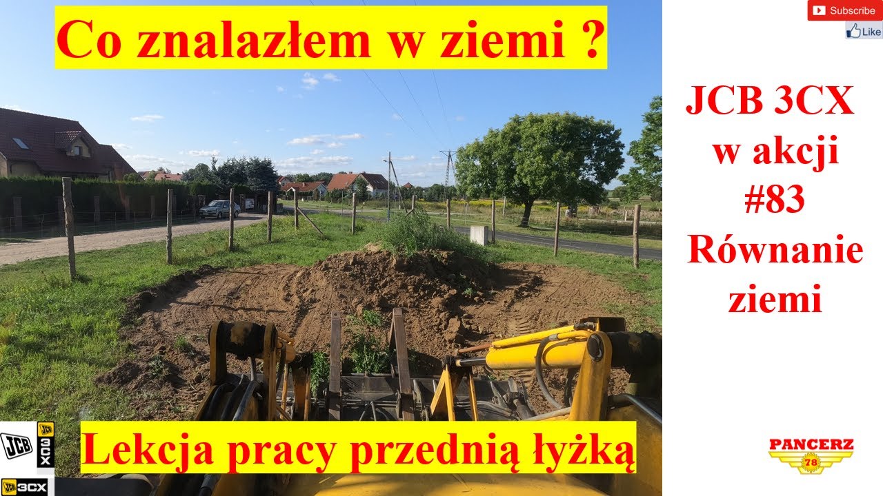 JCB 3CX w akcji. #83 Równanie ziemi. Lekcja pracy przednią łyżką.
