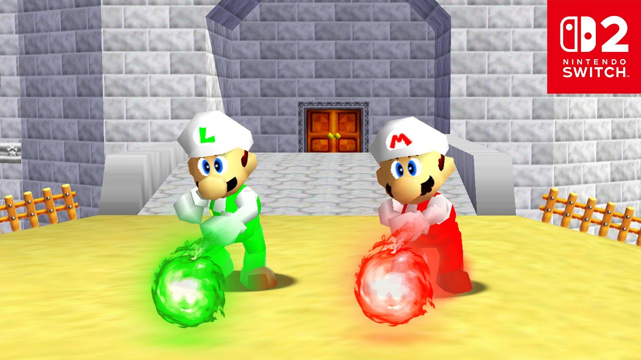 Fire Mario & Fire Luigi with new Moveset in Super Mario 64 - 100% Full Game Walkthrough