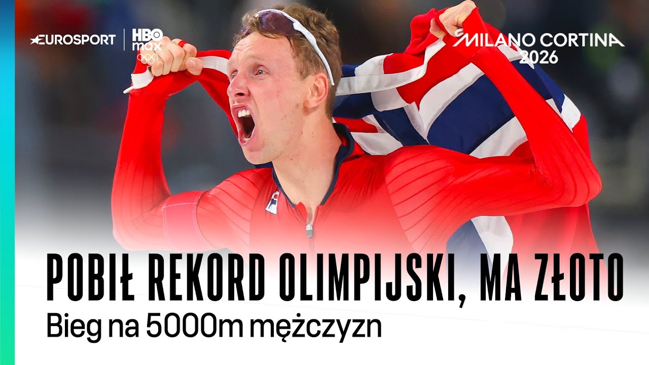 Sander Eitrem z rekordem olimpijskim i złotem na 5000 m w łyżwiarstwie