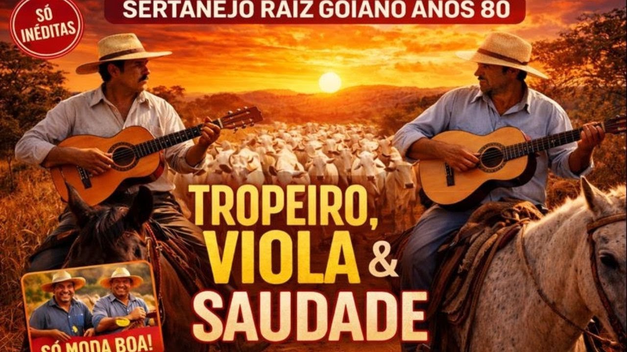 SERTANEJO RAIZ GOIANO ANOS 80 | Tropeiro, Viola & Saudade Só Inéditas