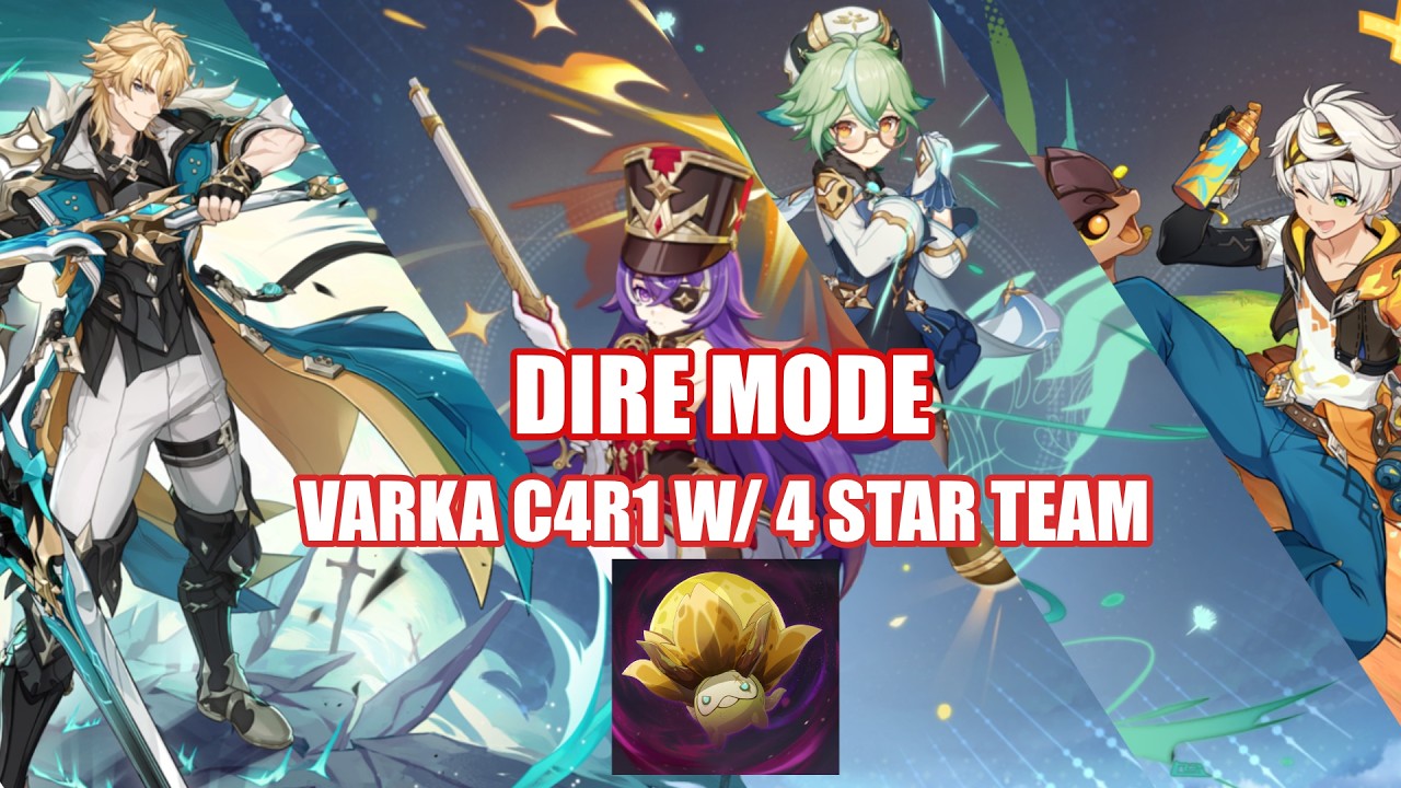 Can Varka + 4 Star Team Clear Dire Mode? Stygian Onslaught 6.4 #genshinimpact  #varka