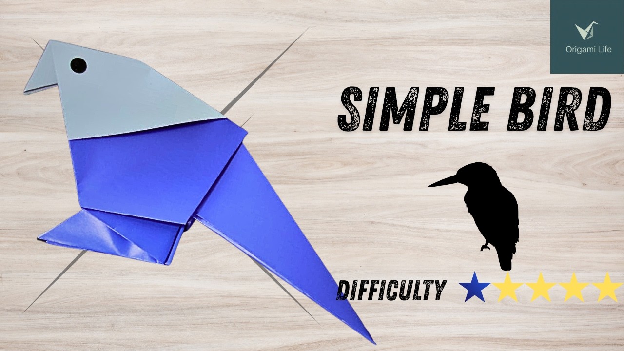 How to make a Origami Bird simple||with graphics||for kids||PaperCraft||
