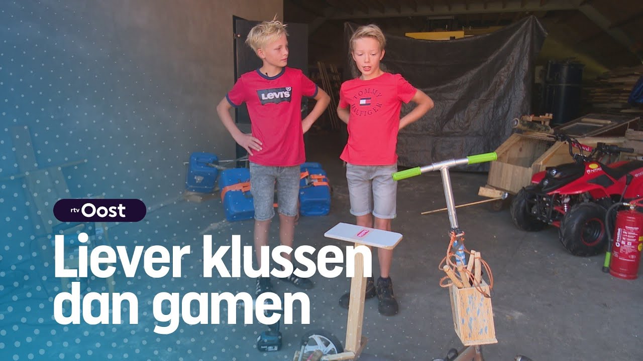 Van boormachine naar step? Brent (11) en Marijn (12) flikten het | RTV Oost