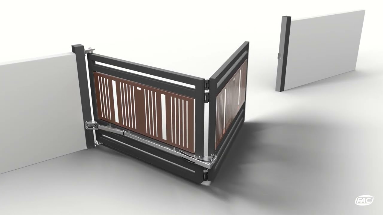 INSTALLATION : Portail pivotant accordéon - Portail pliant - BI-FOLDING - FAC
