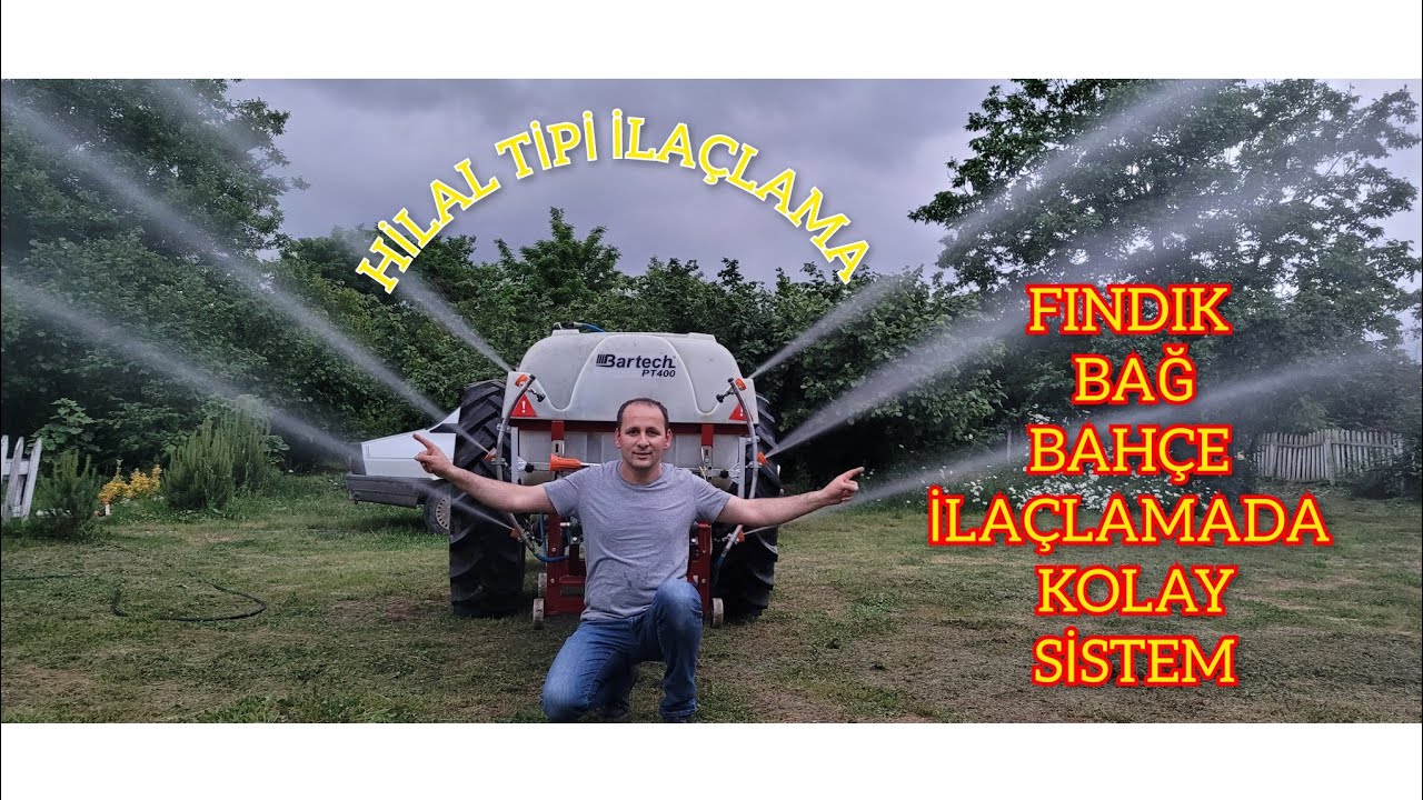 FINDIK İLAÇLAMA ARTIK KOLAY!HİLAL TİPİ İLAÇLAMA APARATI.BARTECH PÜLVERİZATÖR