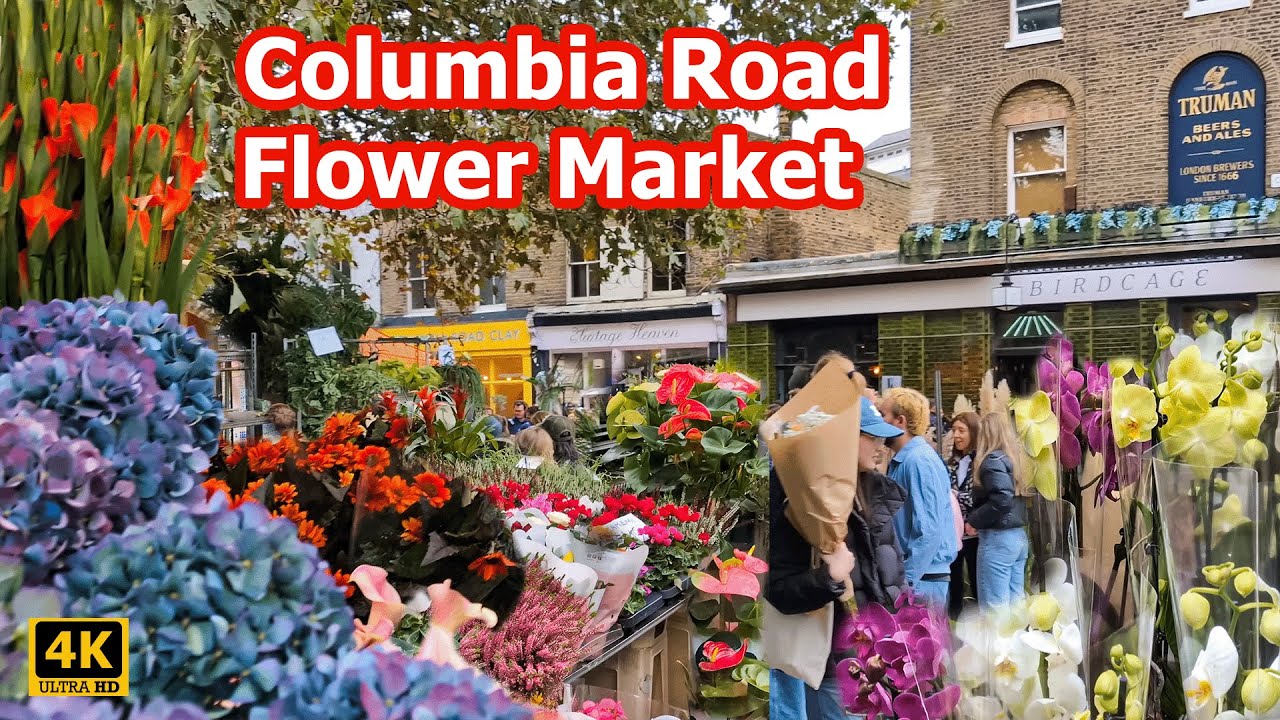 COLUMBIA ROAD FLOWER MARKET | London | 4K