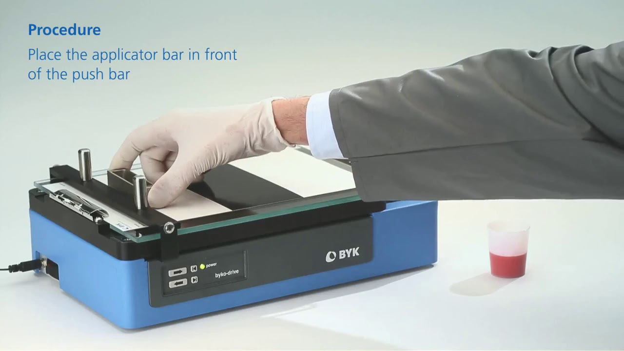 How to make a drawdown with the automatic film applicator byko-drive