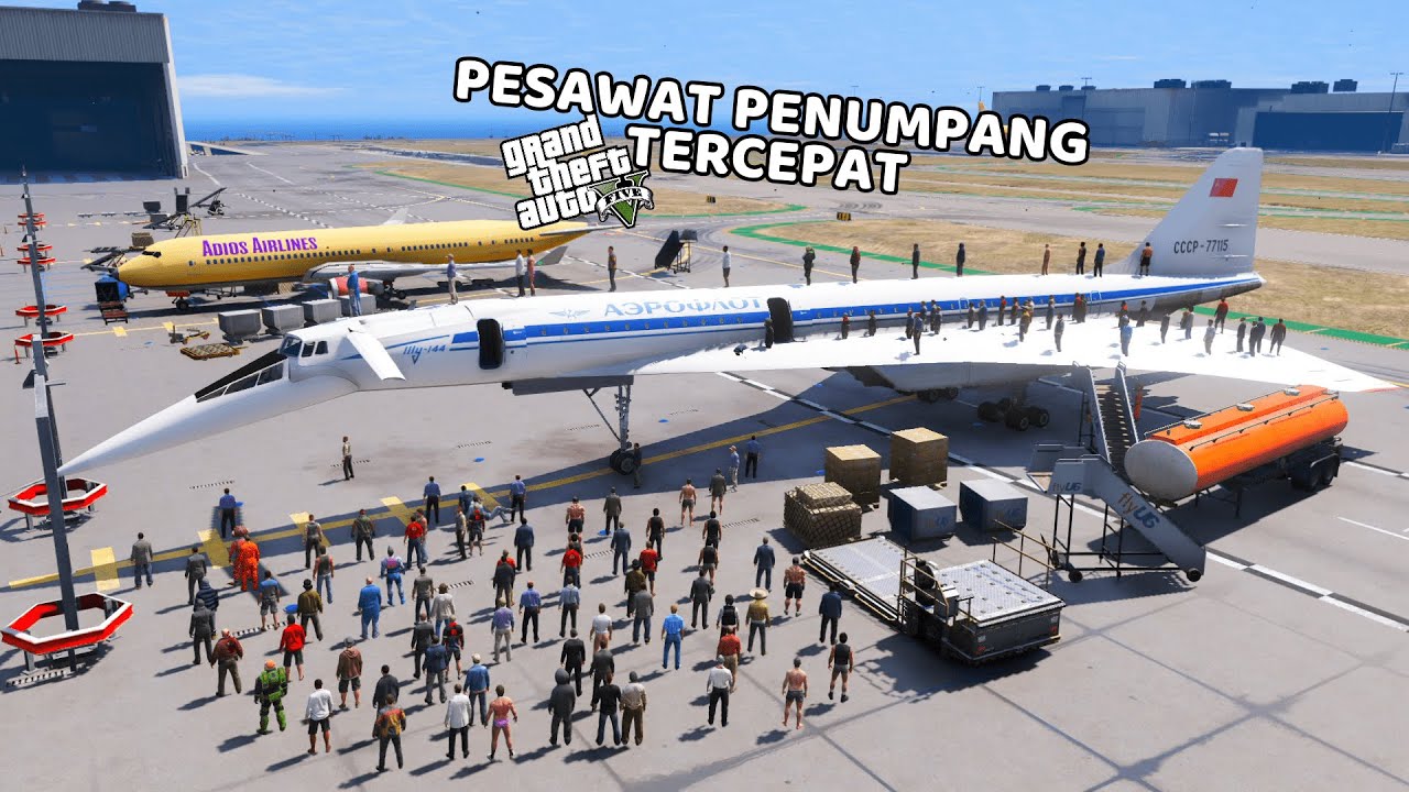 PESAWAT PENUMPANG TERCEPAT DI GTA 5 - GTA 5 MOD
