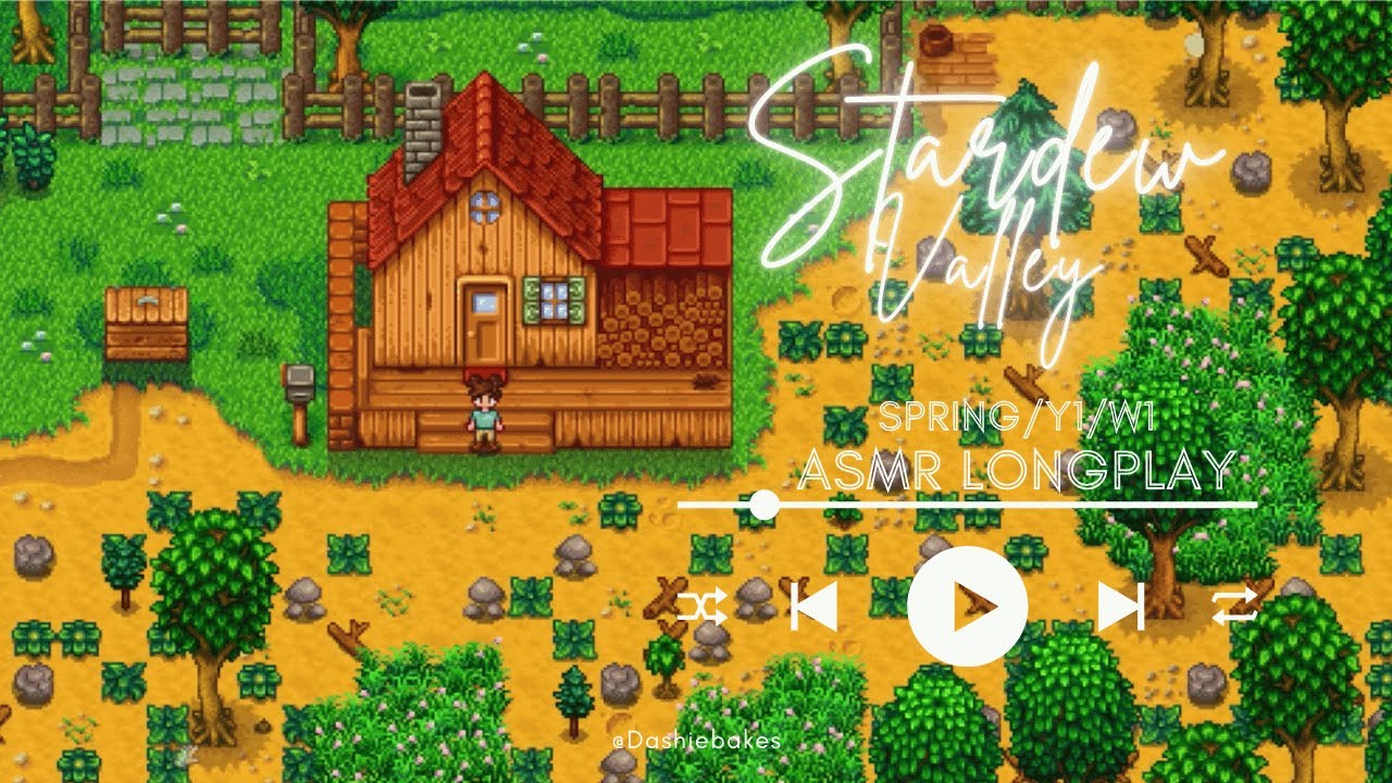 Stardew Valley Long Play | ASMR No Commentary | Spring Year 1 Week 1