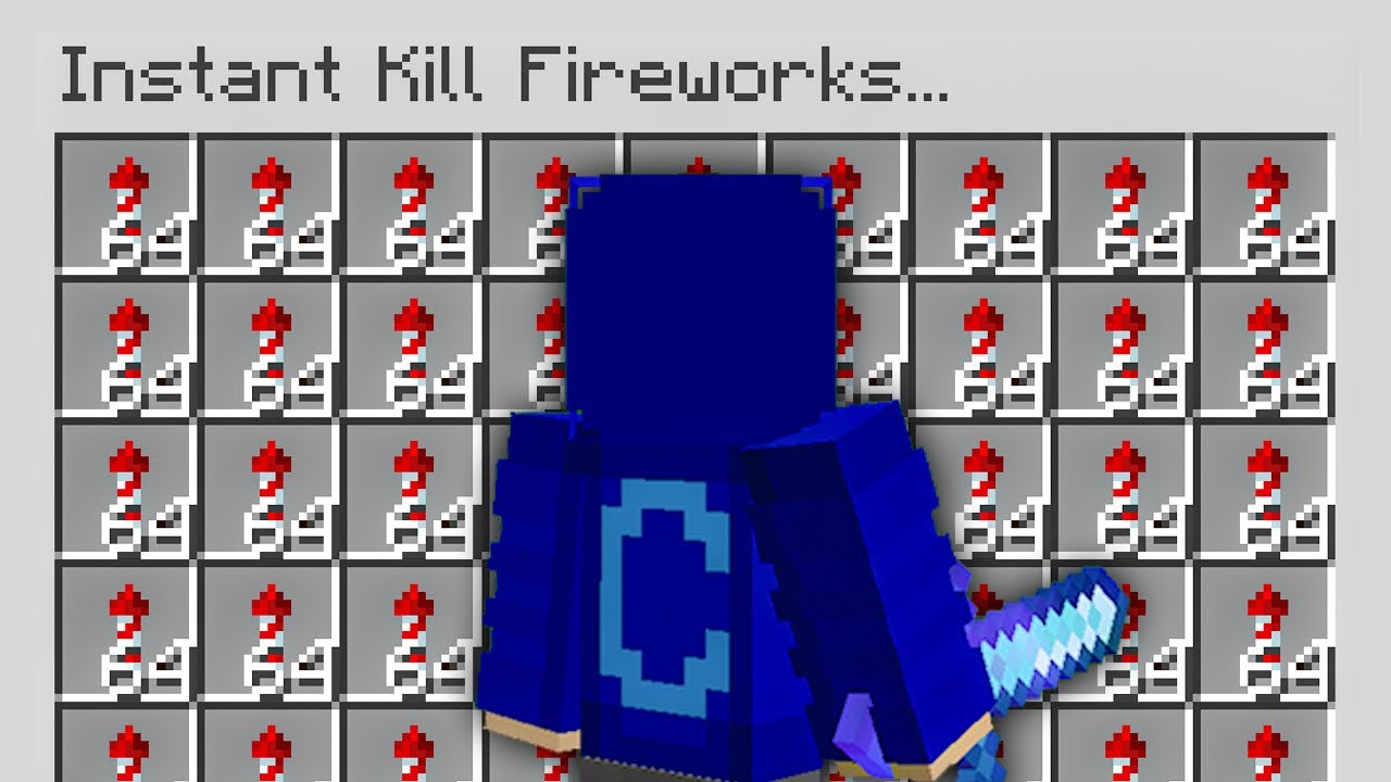 Crafting 2,072 Fireworks To Kill One Minecraft Player...