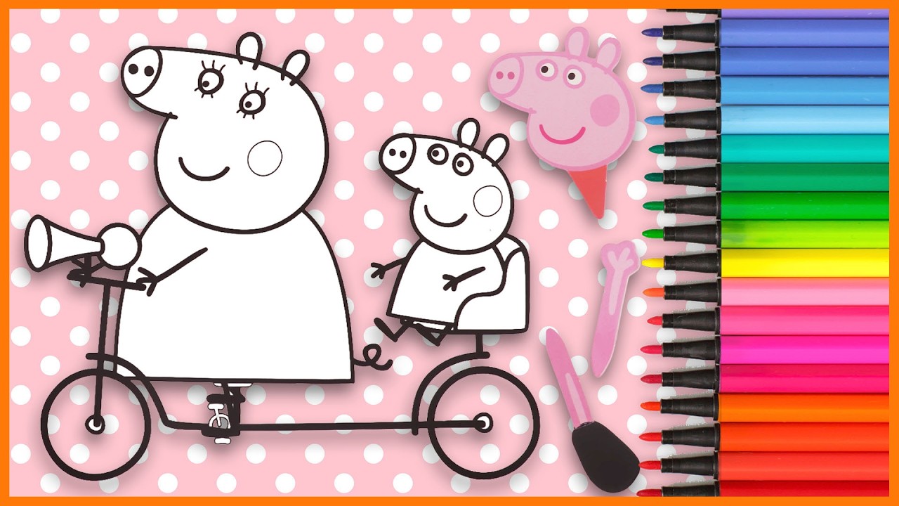 Peppa Pig et Maman Pig | Coloriage et Pâte à Modeler