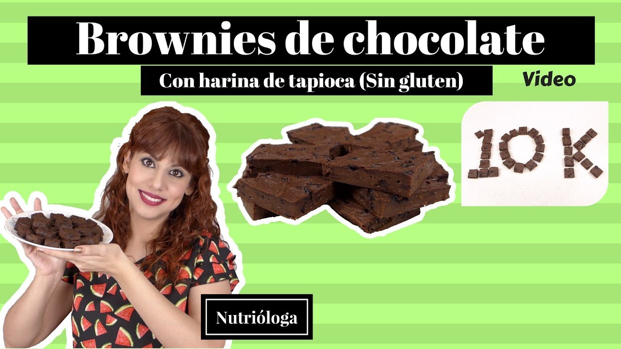 Brownies de Chocolate con Harina de Tapioca (Sin gluten)
