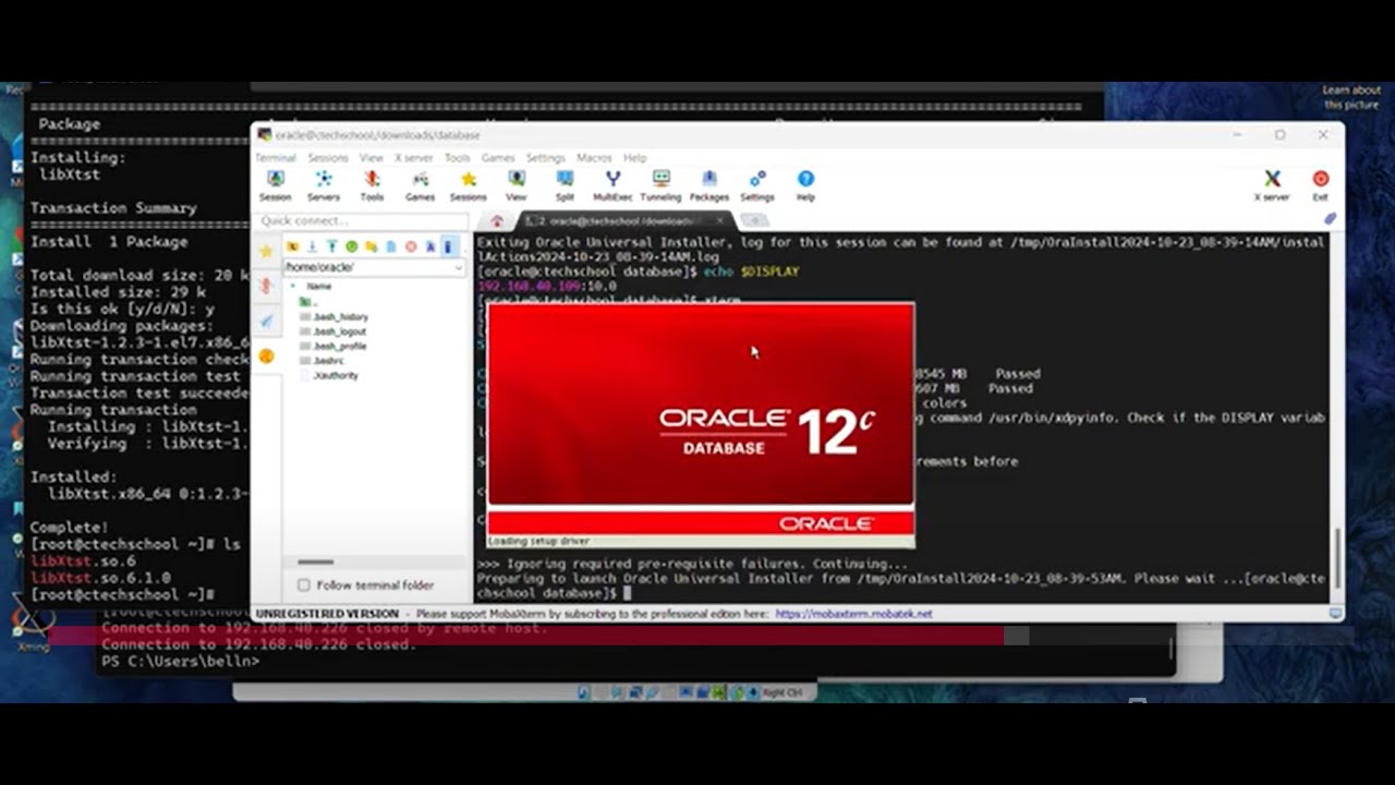 Oracle 12c Database installation on Linux7 for Oracle  VirtualBox