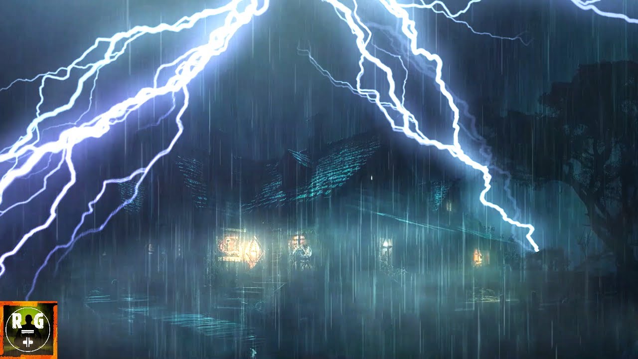 Thunderstorm Sounds with Heavy Rain Ambience, Mighty Thunder and Powerful Lightning Strikes