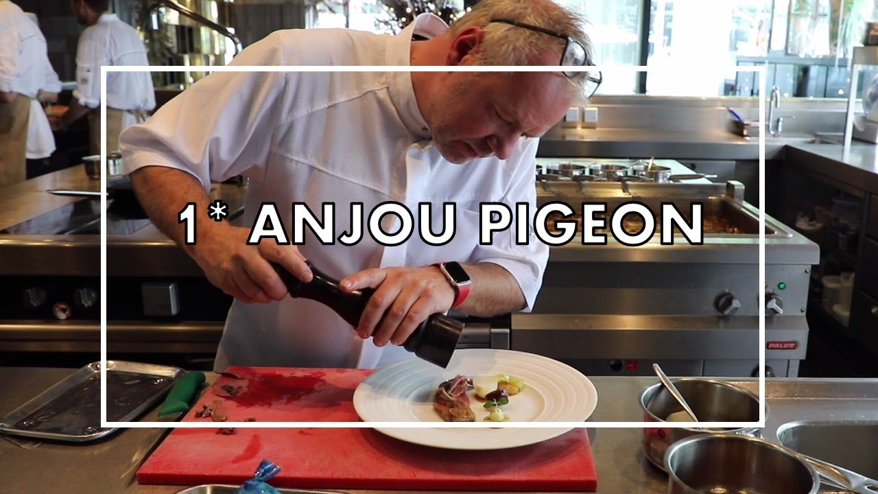DELICIOUS Anjou PIGEON with Vadouvan spices, kale & hazelnuts at 1 star Joelia by Chef Mario Ridder