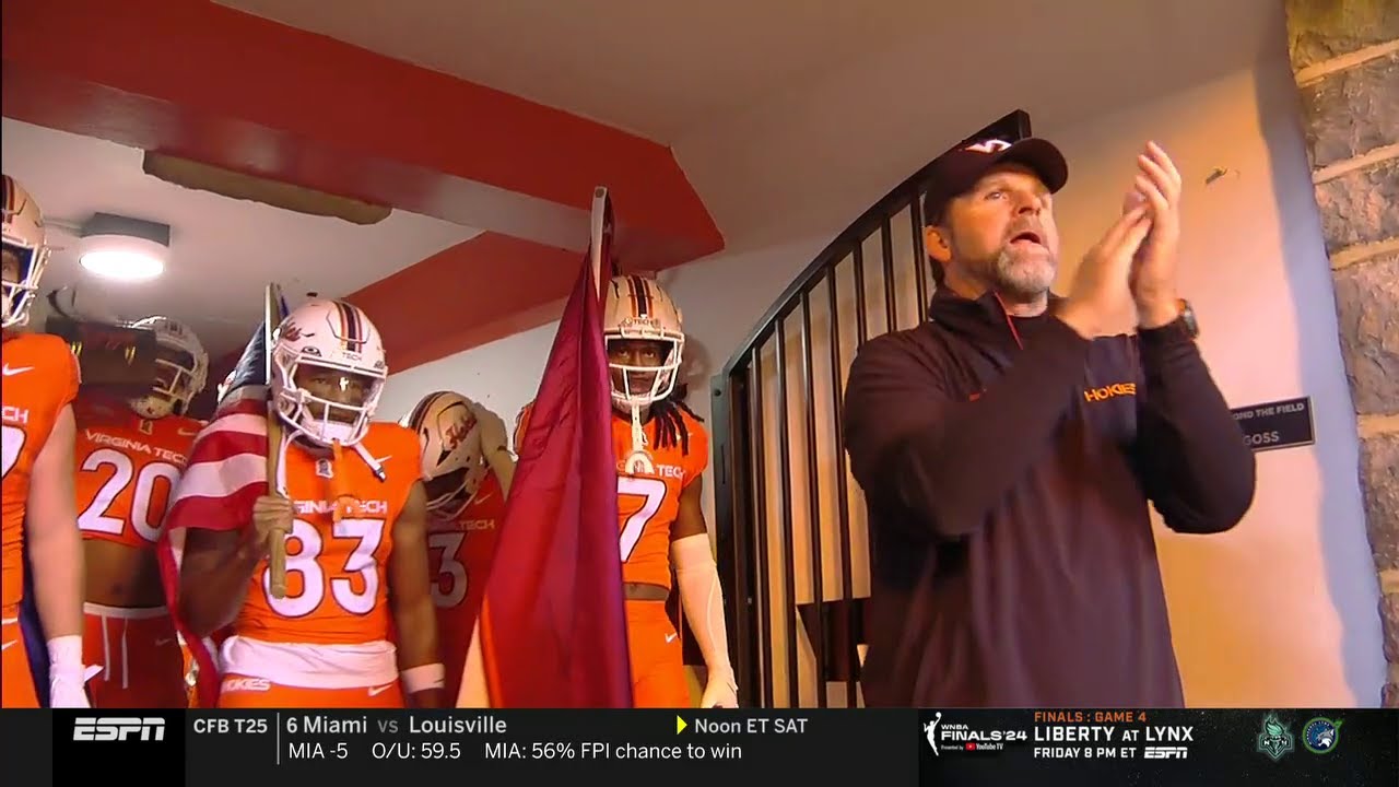 Virginia Tech Football Enter Sandman 2024 thursday night vs Boston College US ESPN 2024 10 18 01 33