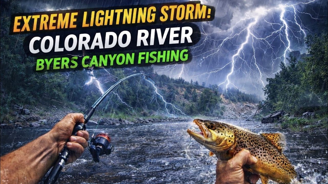 Almost STRUCK By Lightning Trout Fishing During A  Huge Thunderstorm | #Byers Canyon #Colorado River