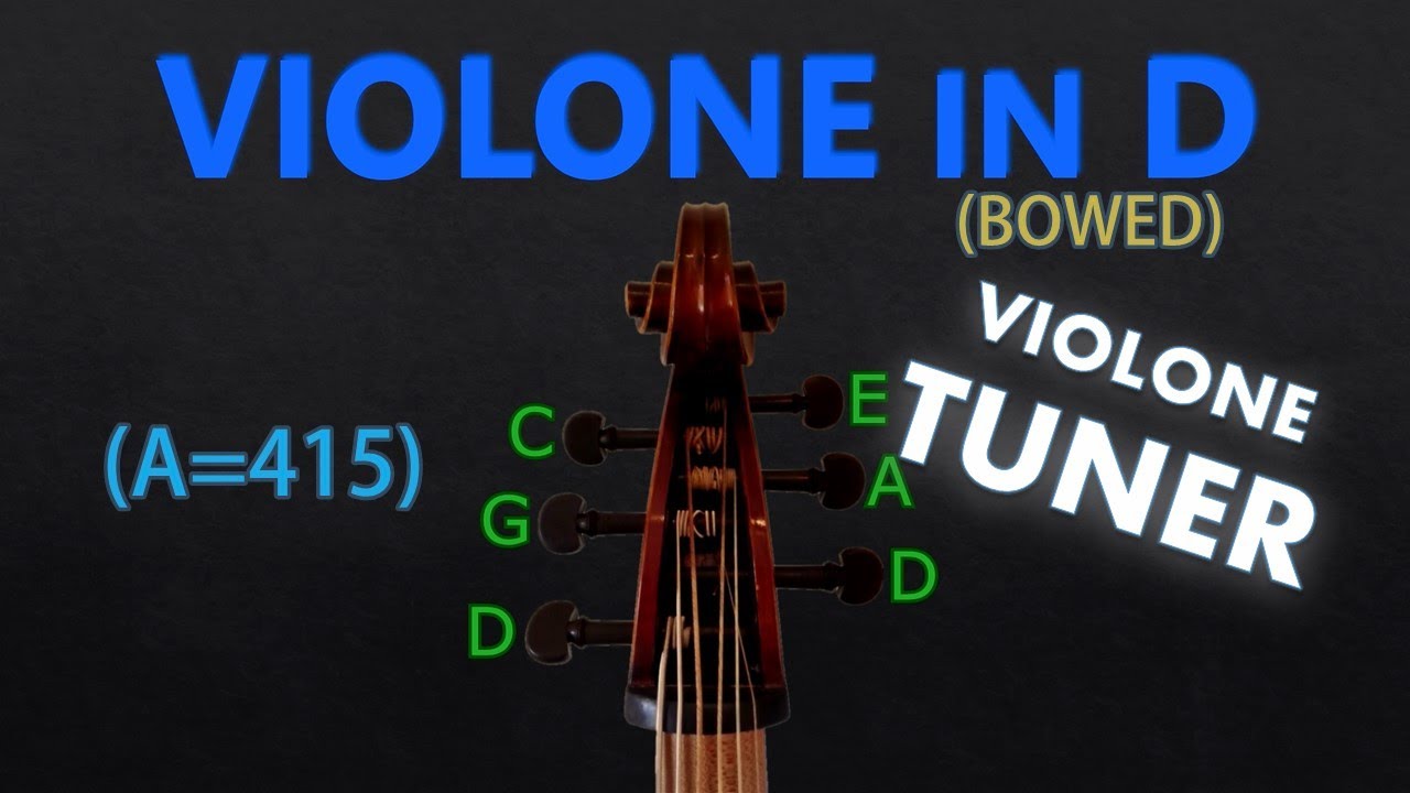 VIOLONE in D Tuning - (BOWED) Tuner (A=415)