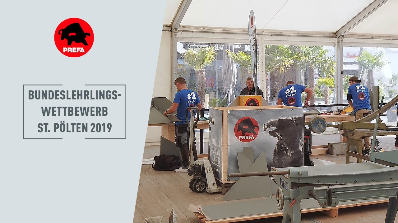 Bundeslehrlingswettbewerb 2019 der Spengler, Dachdecker und Glaser am Rathausplatz St. P&ouml;lten