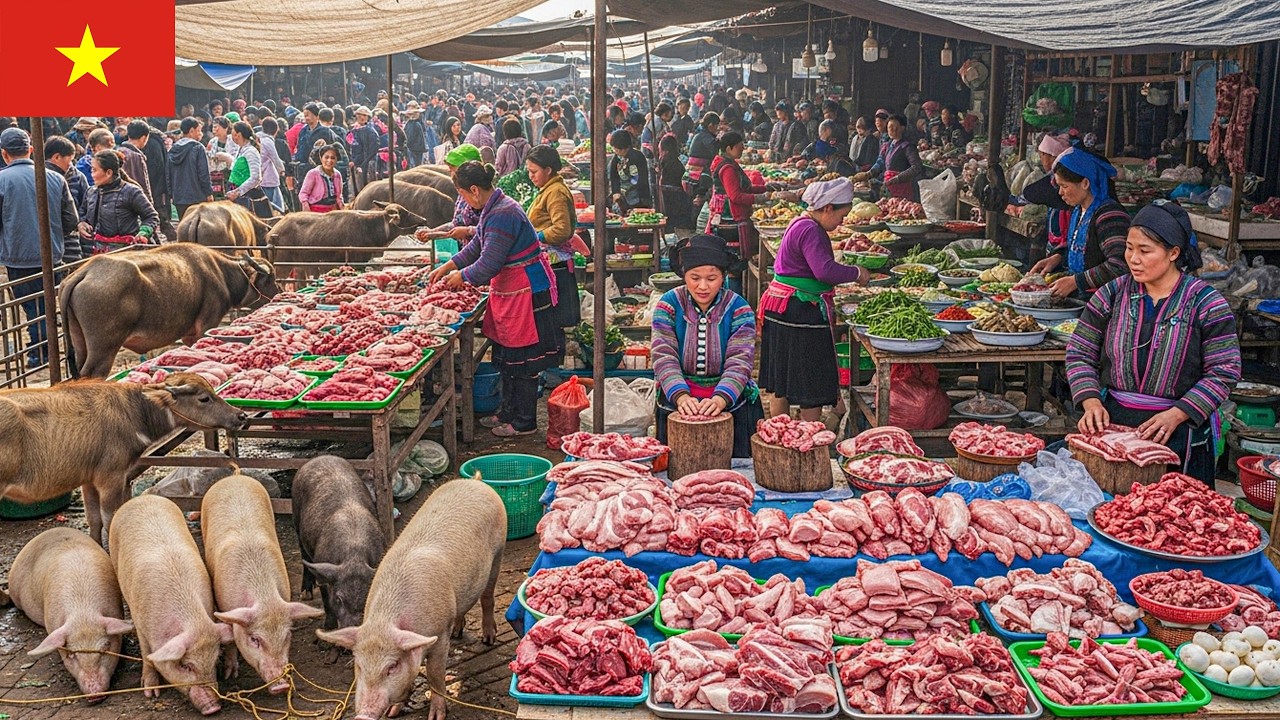 Year-end markets in Northwest Vietnam in 2025 - Bustling with shoppers