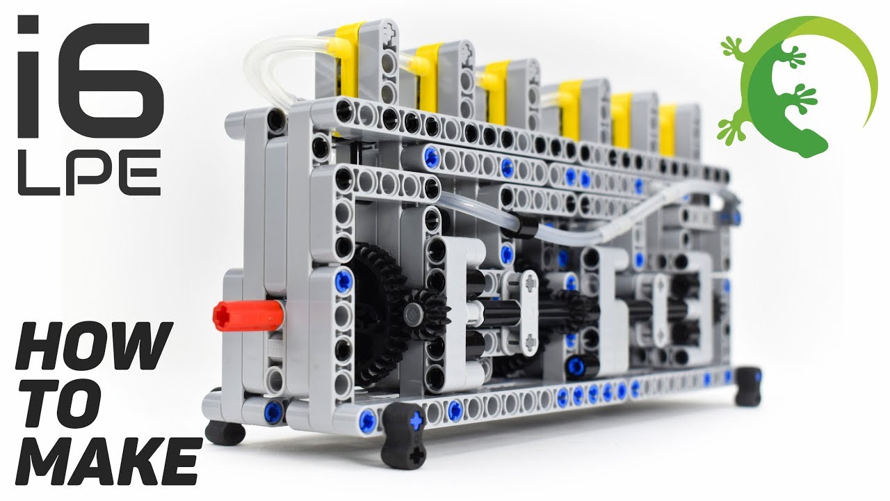 How To Make Lego Technic 6 Cylinder Pneumatic Engine - LPE MOC - With Parts list