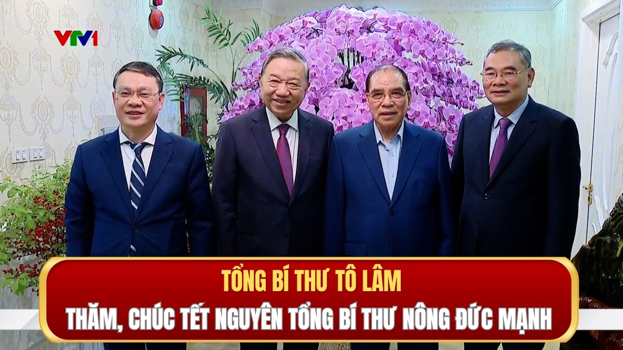 Tổng Bí thư Tô Lâm thăm, chúc Tết nguyên Tổng Bí thư Nông Đức Mạnh
