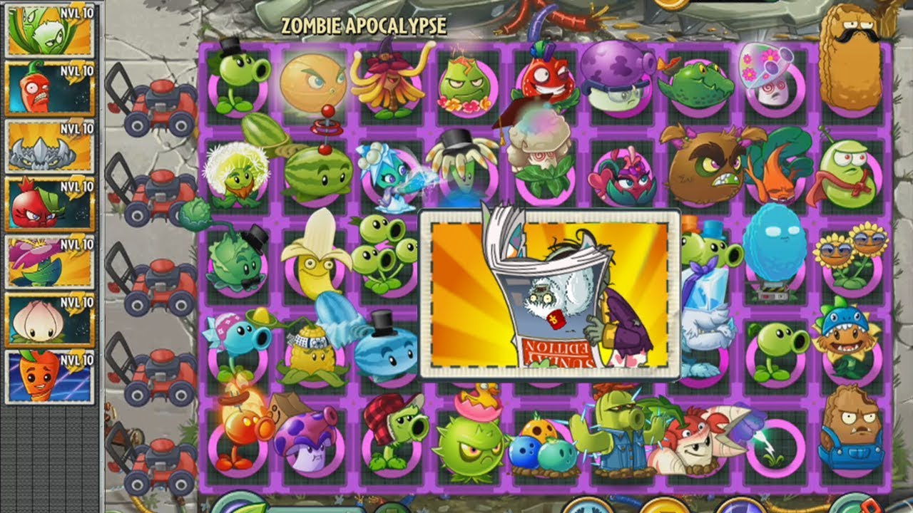 Plants vs Zombies 2 - 1000 Zombi Dominical vs Todas las Plantas