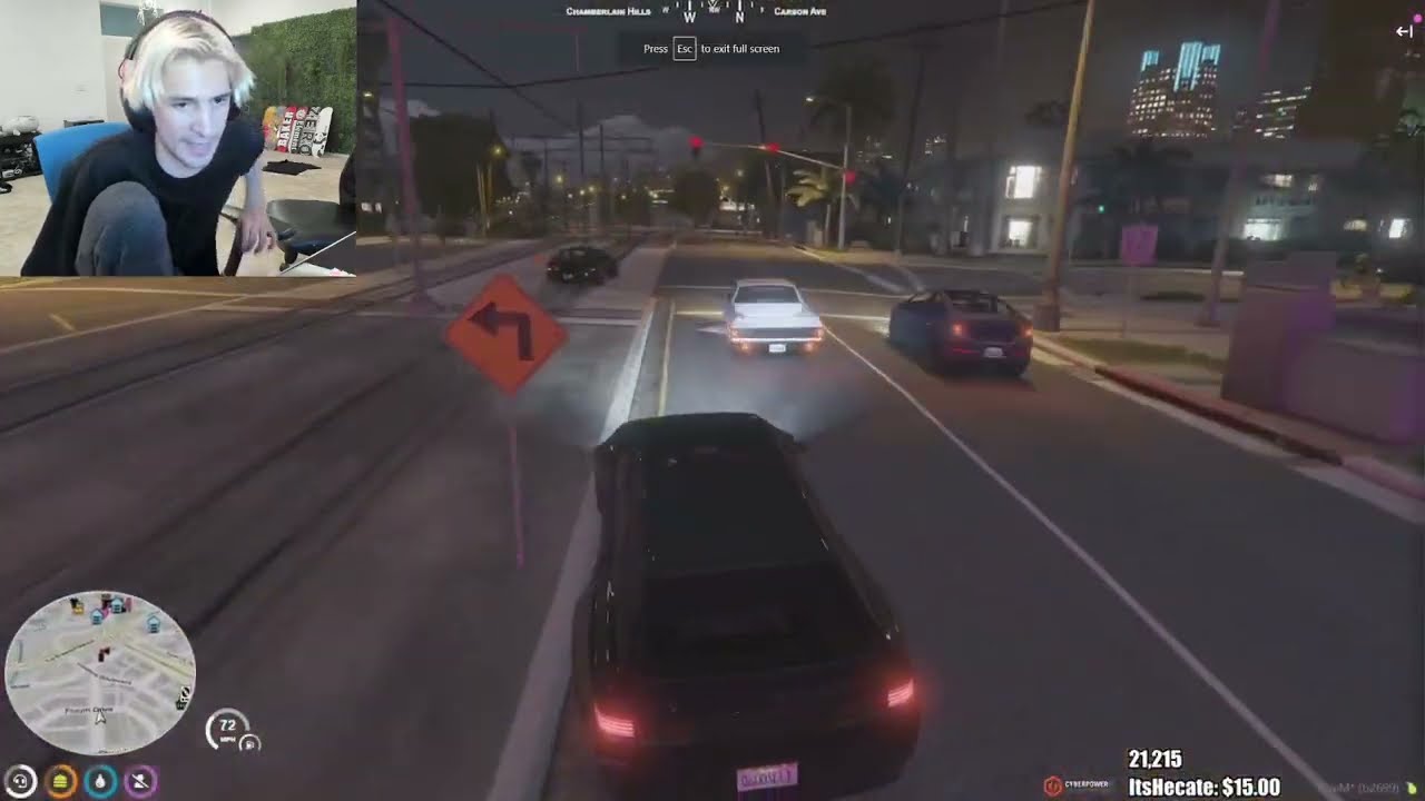 xQc Reacts to Summit's CRAZY Police Chase in GTA RP