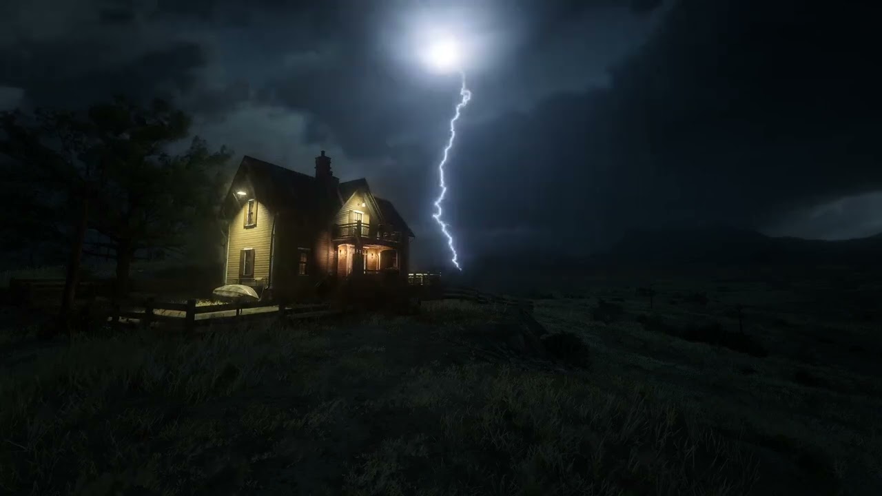 Rain and Lightning Crashes | Calming Storm Audio for Your Nightly Routine