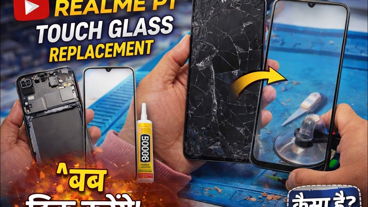 How to Replace Realme P1 touch glass||Easy And Fastest at Home😍🤩