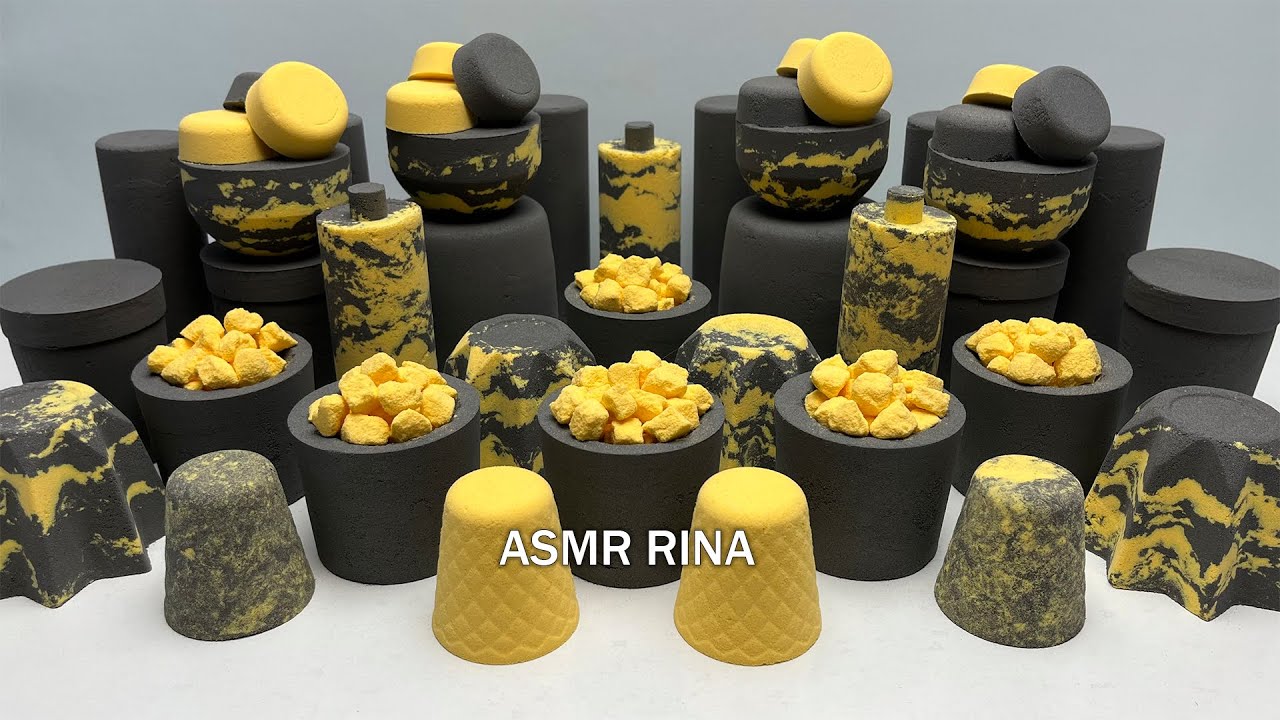 ASMR baking soda black🖤 + yellow💛