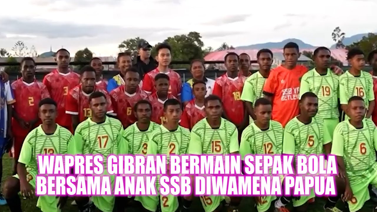 WAPRES GIBRAN BERMAIN SEPAK BOLA BERSAMA ANAK SSB DIWAMENA