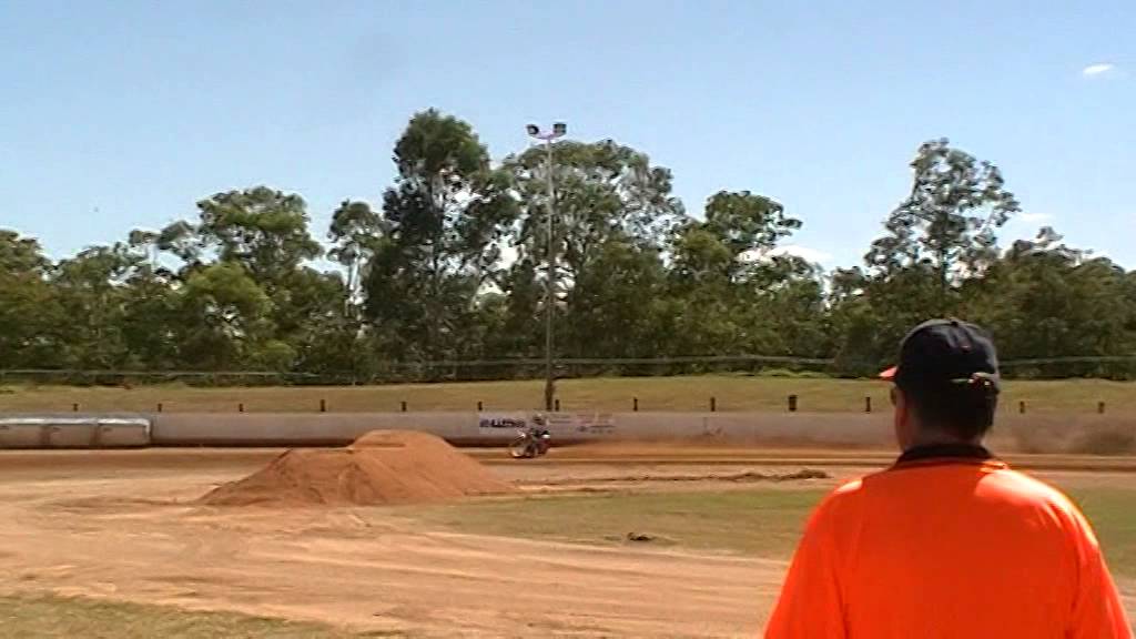 Max Croker 1st ride 500cc Speedway Bike with Jason Crump on JC's Bike