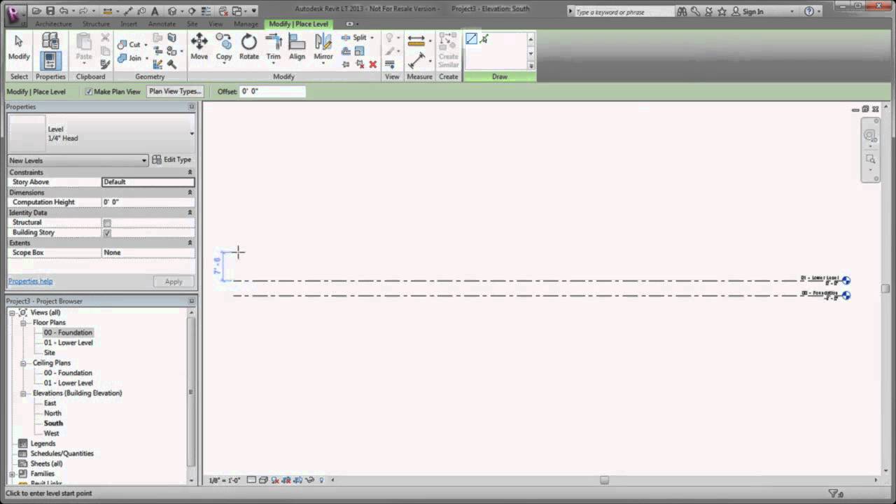 Revit LT Getting Started: Creating a Project and Adding Levels