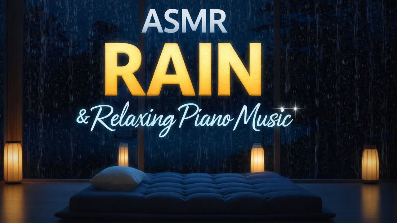 99% Fall Asleep in 5 Minutes 🌧️ Rain ASMR & Relaxing Piano Music