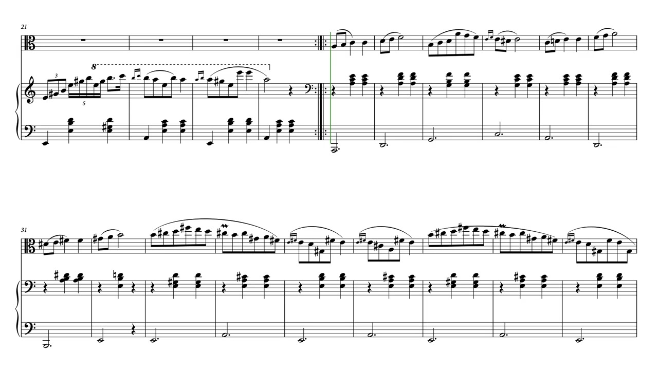 Chopin Valse arranged for Viola and Piano
