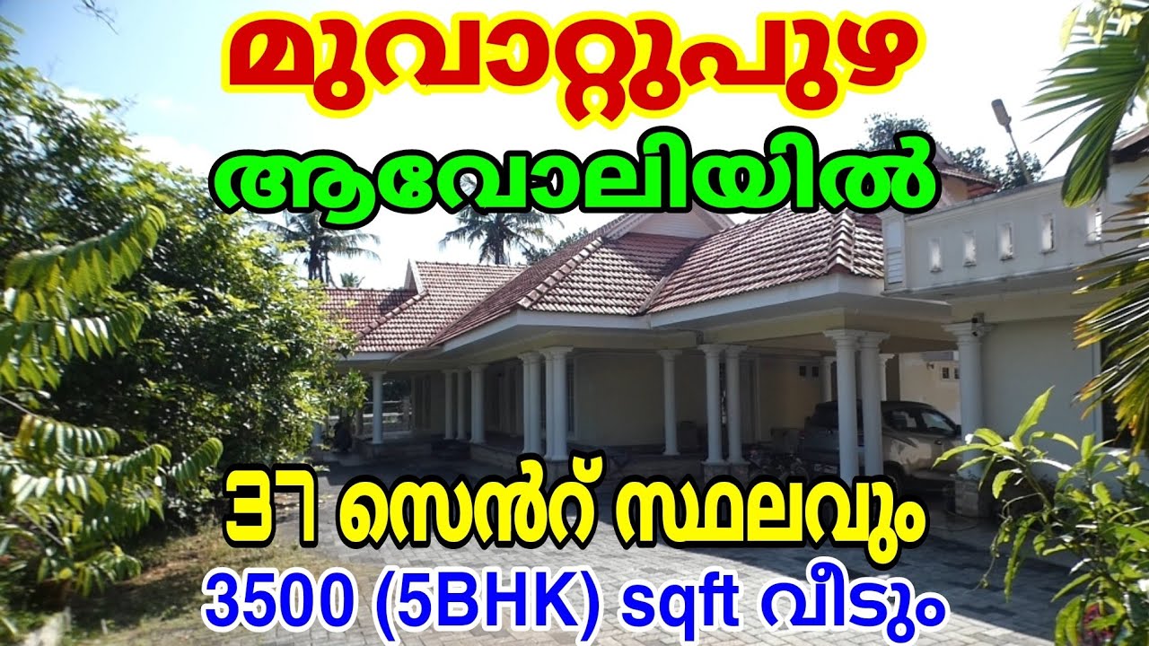 3500 sqft house and 37 Cents of land for sale at Avoli, Muvattupuzha, EKM.