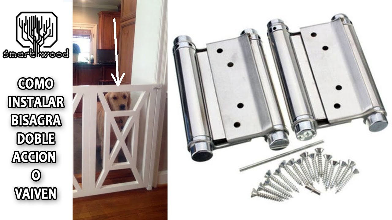 COMO INSTALAR BISAGRA DE DOBLE ACCION, PUERTA VAIVEN 🚪🔨🧰 Facilito 😉