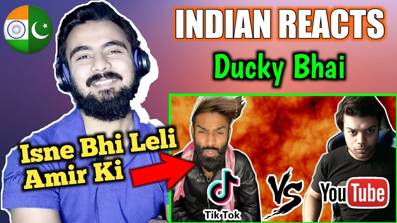 INDIAN Reaction On Youtube Vs TikTok | Ducky Bhai | THK REACTIONS