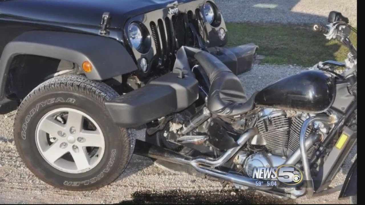 DUI Suspect Drives Home With Victim's Motorcycle in Front Bumper